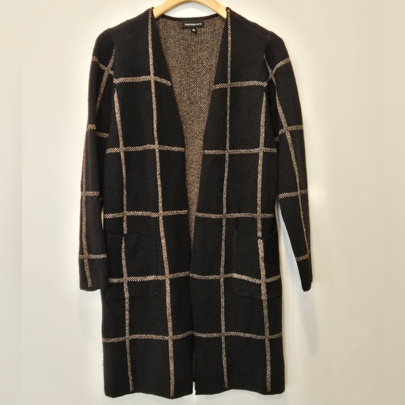 Fortune + Ivy Sweaters - NWOT Windowpane Open Sweater Size Medium